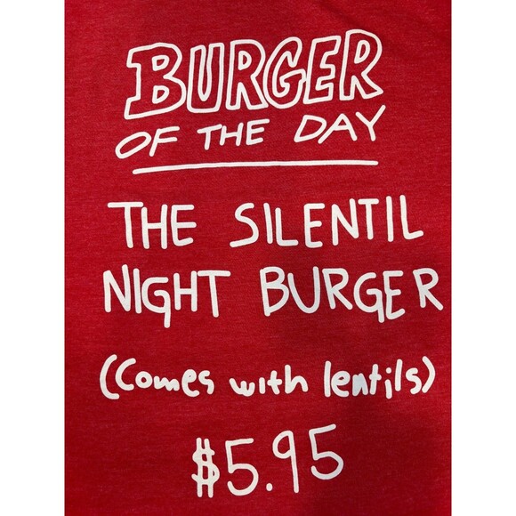 Bob’s Burgers Christmas Shirt XL ‘Silentil Night Burger’ Funny TV Show Tee Red - Picture 1 of 5
